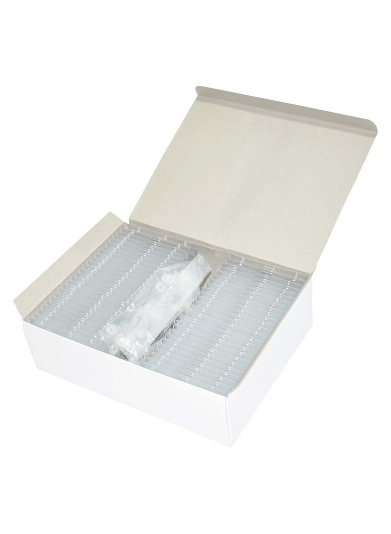 إف اي أس  طقم شارات اسم بمشابك من 50 قطعة شفاف/فضي - Image 2