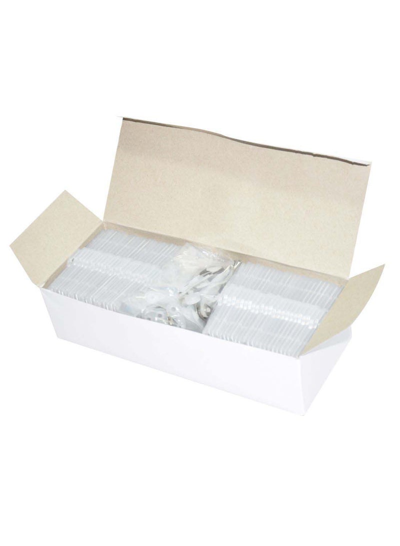 إف اي أس  طقم شارات اسم بمشابك من 50 قطعة شفاف/فضي - Image 2