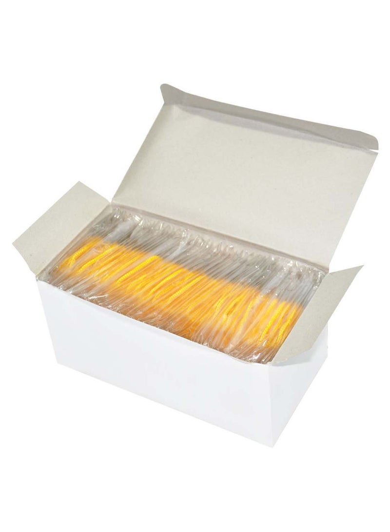 FIS - 50-Piece Name Badge Set With String Yellow/Clear - Image 1