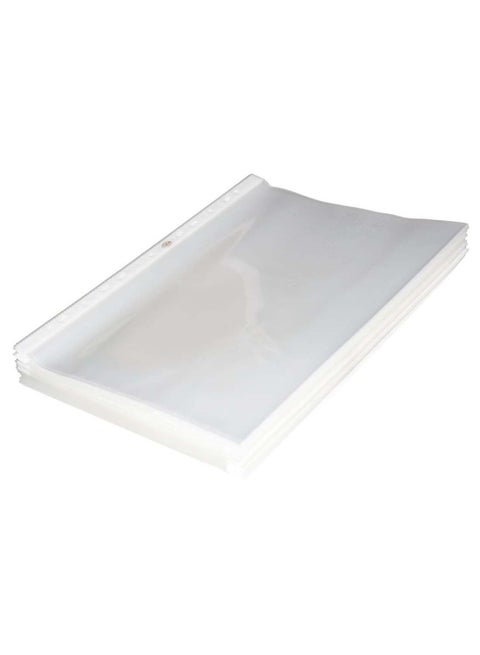 100-Piece Set A4 ReInforcement Pocket White/Clear