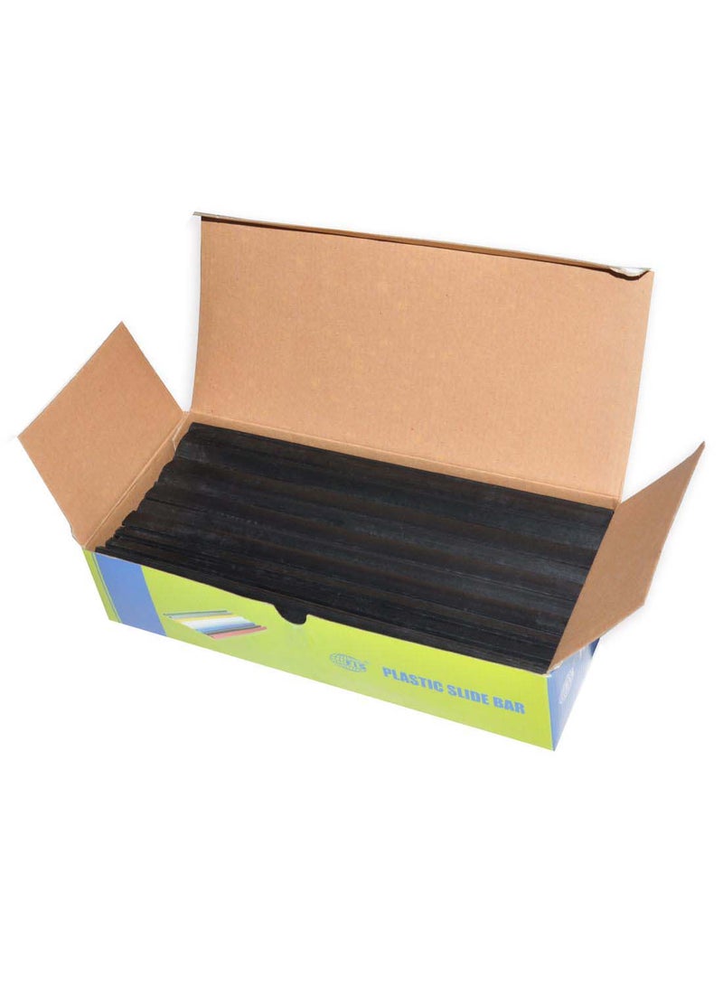 إف اي أس  طقم شرائط منزلقة لتثبيت الملفات من 100 قطعة أسود - Image 2