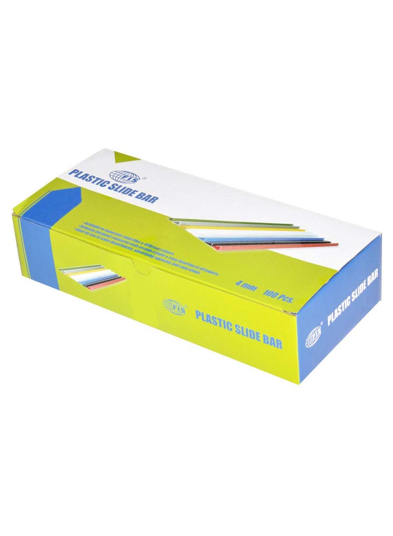 إف اي أس  طقم شرائط منزلقة لتثبيت الملفات من 100 قطعة شفاف - Image 3