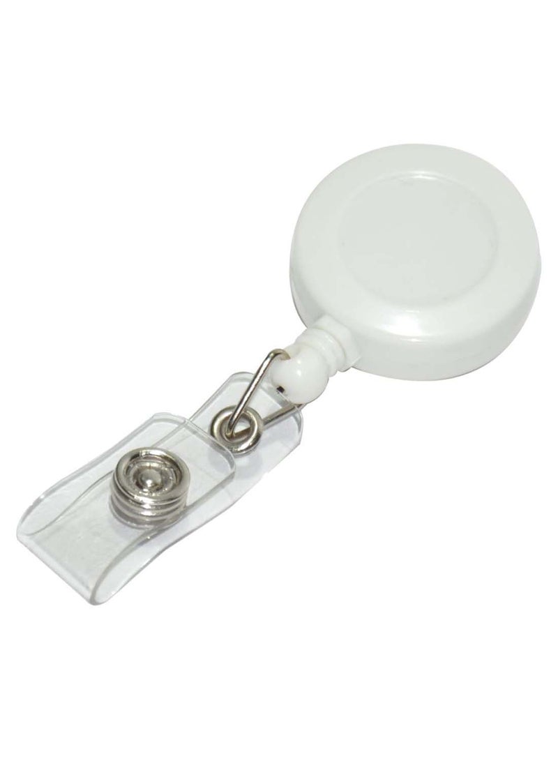 FIS 25-Piece Name Badge Reel set White/Clear - Image 1
