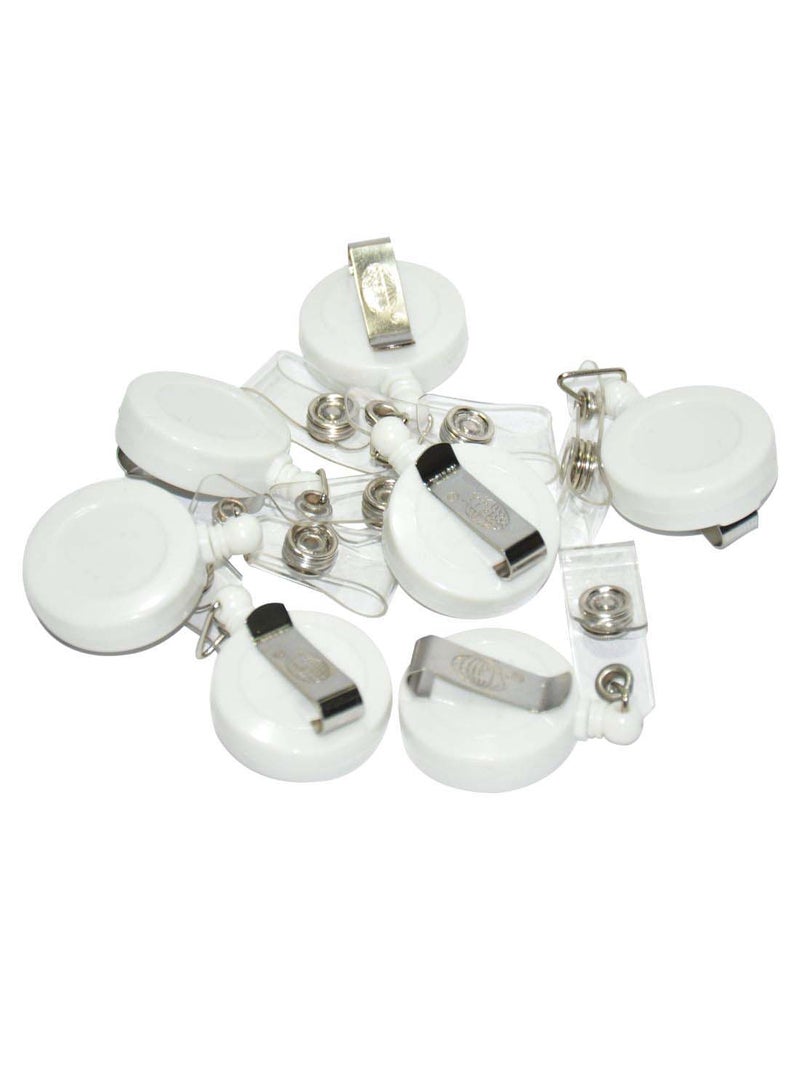 FIS 25-Piece Name Badge Reel set White/Clear - Image 2