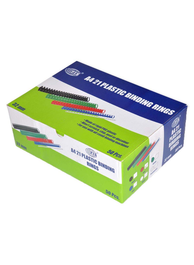 FIS 50-Piece Binding Rings Set White - Image 3