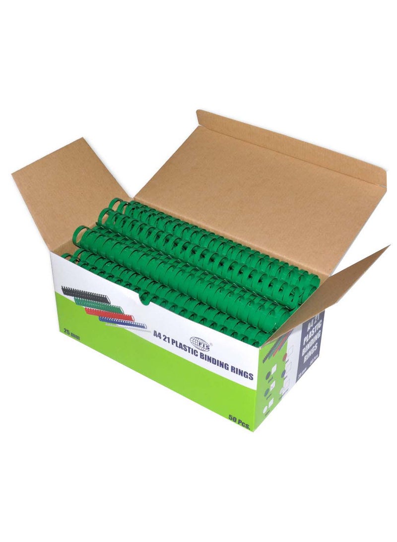 FIS 50-Piece Binding Rings Set Green  - Image 2