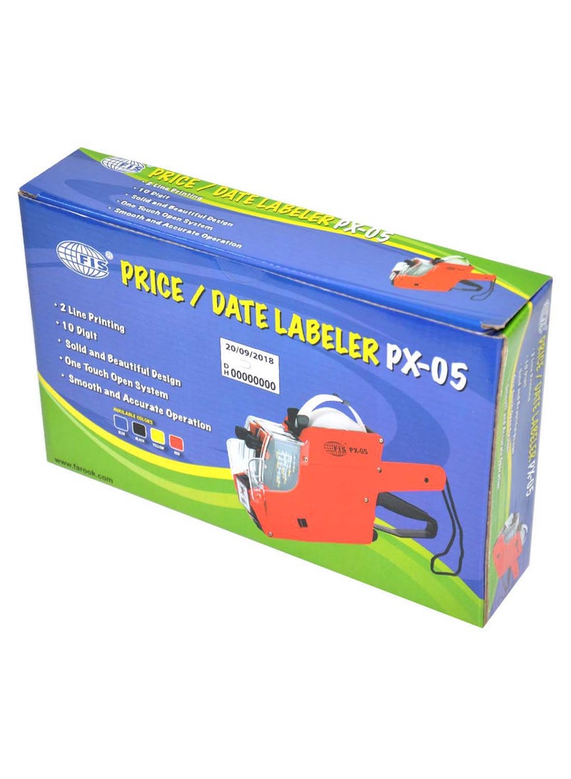Two Line Price And Date Label Machine Yellow/Black/Clear