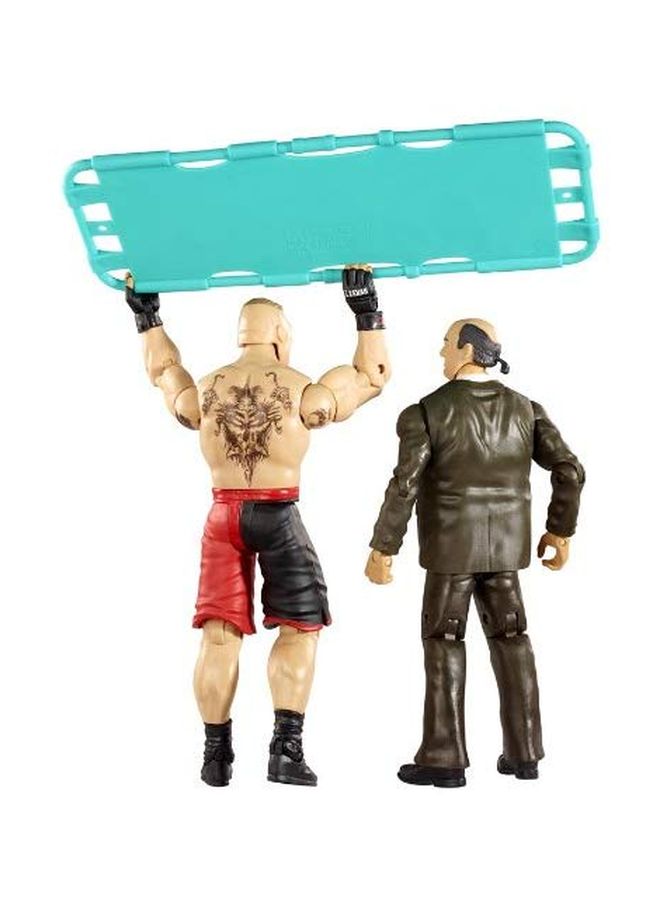 WWE - Pack Of 2 Brock Lesnar And Paul Heyman With Stretcher Action Figure 12-Inch - Image 1