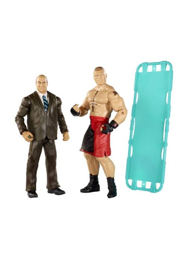WWE - Pack Of 2 Brock Lesnar And Paul Heyman With Stretcher Action Figure 12-Inch - Image 1