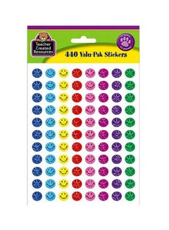 440-Piece Mini Happy Face Sparkle Sticker 6631 0.37inch