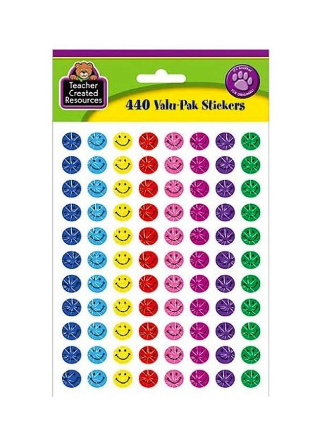 Teacher Created Resources - 440-Piece Mini Happy Face Sparkle Sticker 6631 0.37inch - Image 1