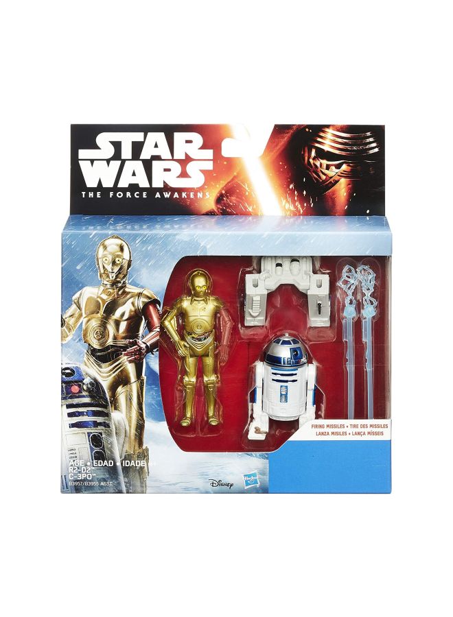 مجموعة مجسمات شخصيتي R2-D2 وC-3PO في مهمة الثلج مكونة من قطعتين طراز B3957AS0 3.75بوصة