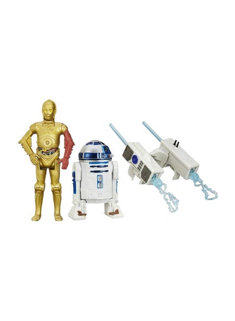 مجموعة مجسمات شخصيتي R2-D2 وC-3PO في مهمة الثلج مكونة من قطعتين طراز B3957AS0 3.75بوصة