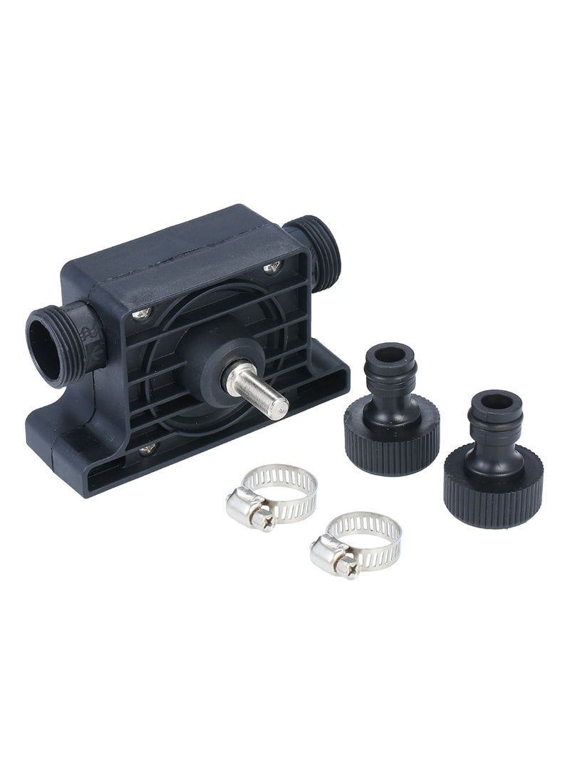Self Priming Transfer Oil Fluid Water Pump Black/Silver - Image 1
