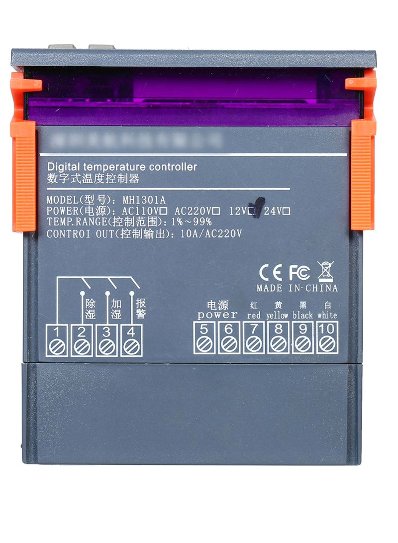 Generic - Digital Humidity Controller Hygrostat Grey/Orange - Image 1