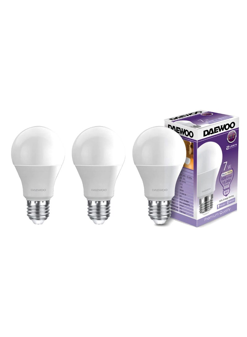 DAEWOO - 3-Piece LED Lamp Bulb Set White - Image 1