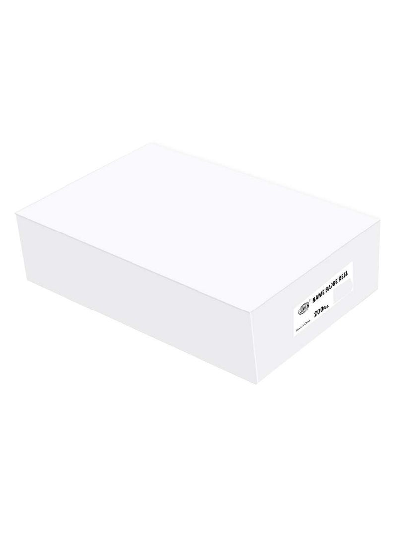 إف اي أس  طقم مشابك لتثبيت شارات الاسم من 200 قطعة شفاف/فضي - Image 3