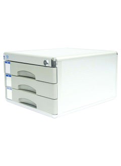 FIS 3-Drawers File Storage Cabinet White  - Image 1