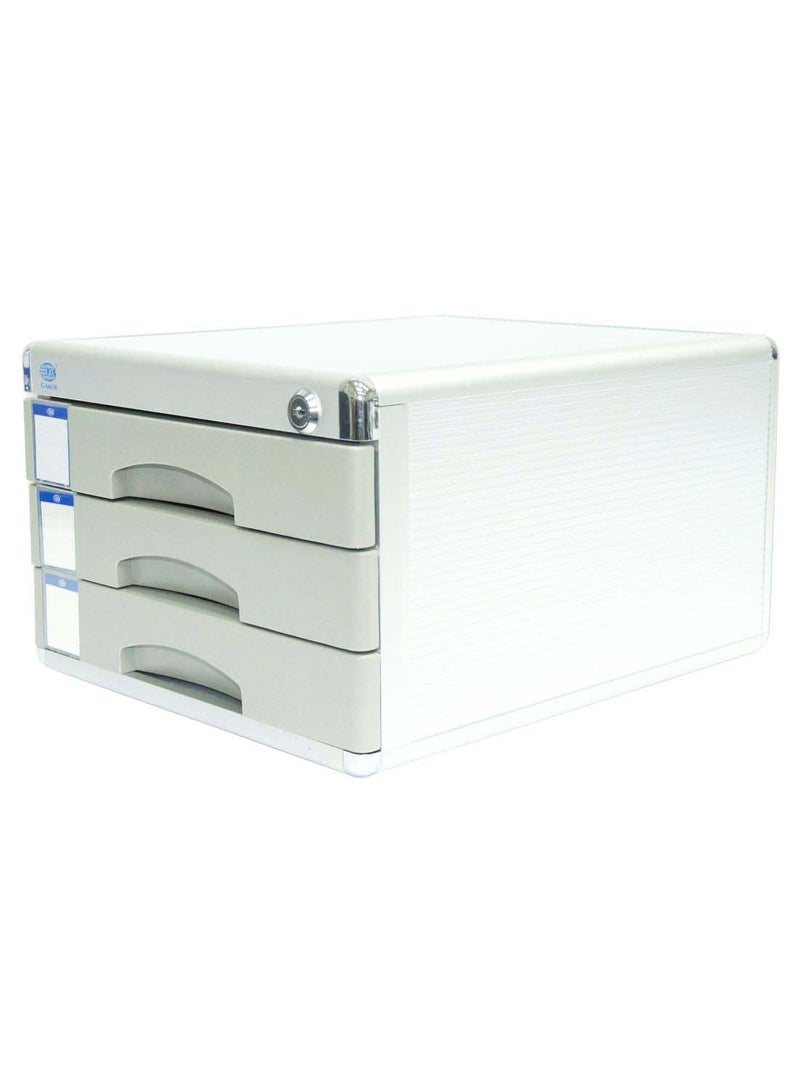 FIS - 3-Drawers File Storage Cabinet White - Image 1