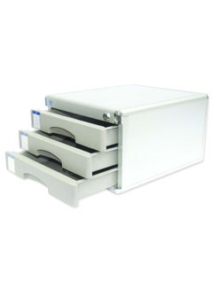 FIS 3-Drawers File Storage Cabinet White  - Image 2