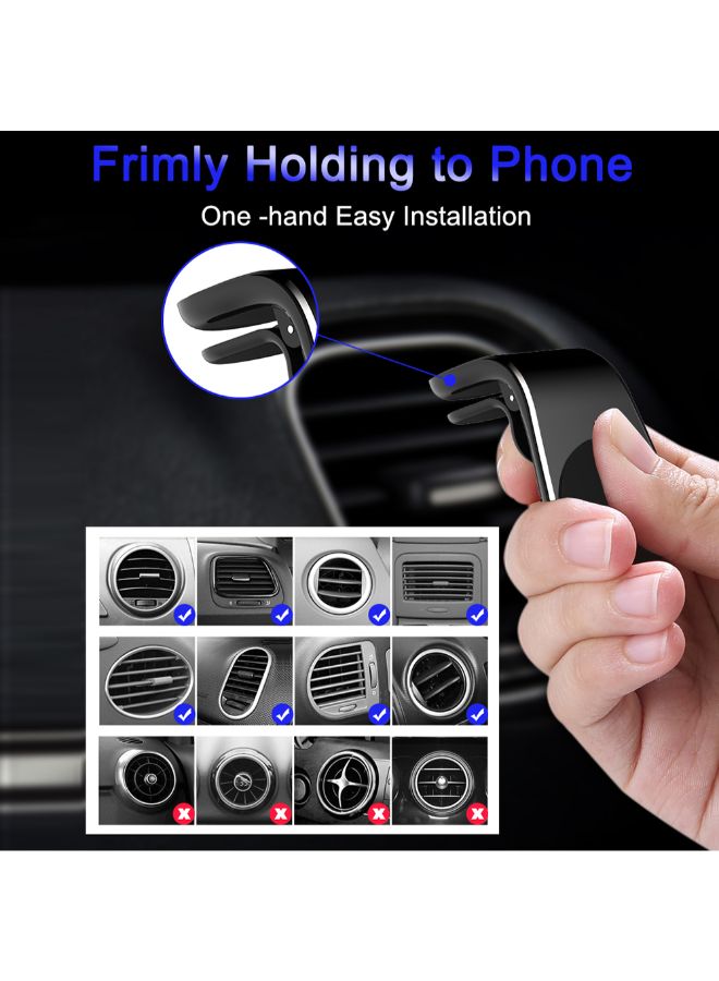 Car Air Vent Magnetic Phone Holder Black - Image 2
