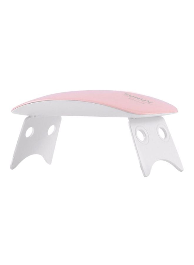 مجفف طلاء الأظافر بمصباح LED يعمل بالأشعة فوق البنفسجية وردي/أبيض - Image 1