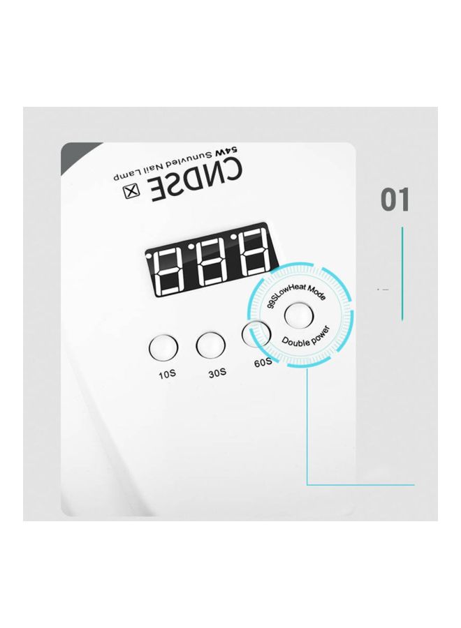 مجفف طلاء الأظافر بمصباح LED يعمل بالأشعة فوق البنفسجية أبيض - Image 4