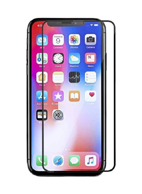 Screen Protector for iPhone 11 Pro Max 6.5", Full Coverage Tempered Glass Screen Protector 2.5D Edge 9H Hard Crystal Clear (2 Pack,Black) Multicolour