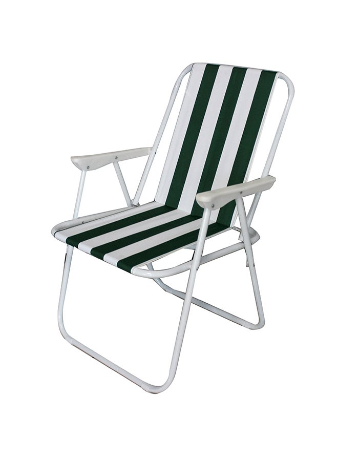 Chamdol Portable Folding Chair White/Black 44x52x75centimeter