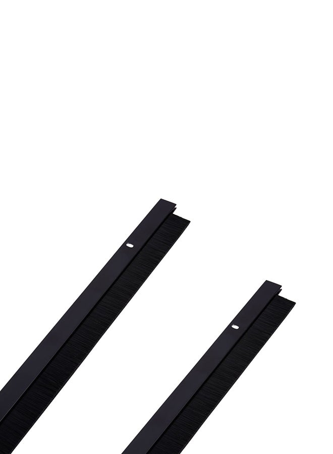 روبستلاين مجموعة سدادات مطاطية للأبواب مكونة من قطعتين أسود 1متر - Image 2