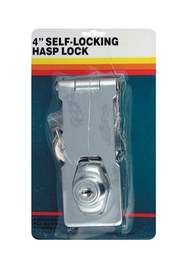 Swivel Staple Safety Hasp Lock With Keys Silver 10x4x3centimeter 