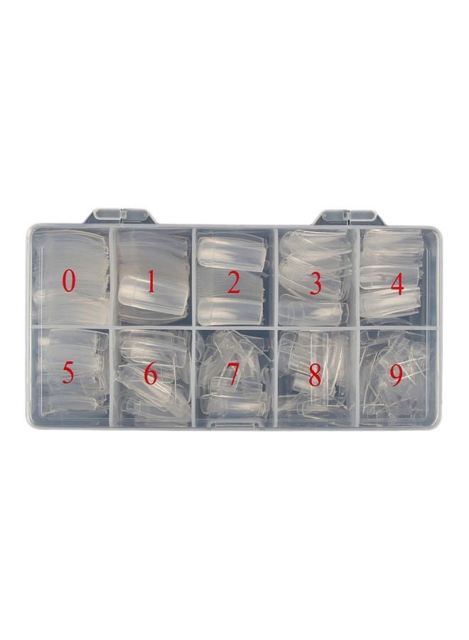 500-Piece False Nail Set With Storage Box Clear - Image 1