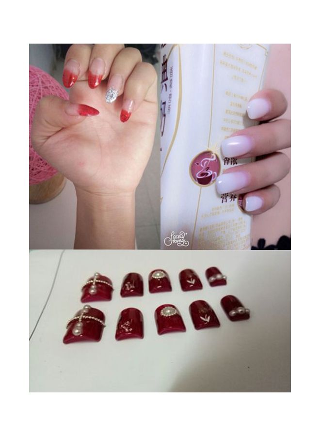 500-Piece False Nail Set With Storage Box Clear - Image 3