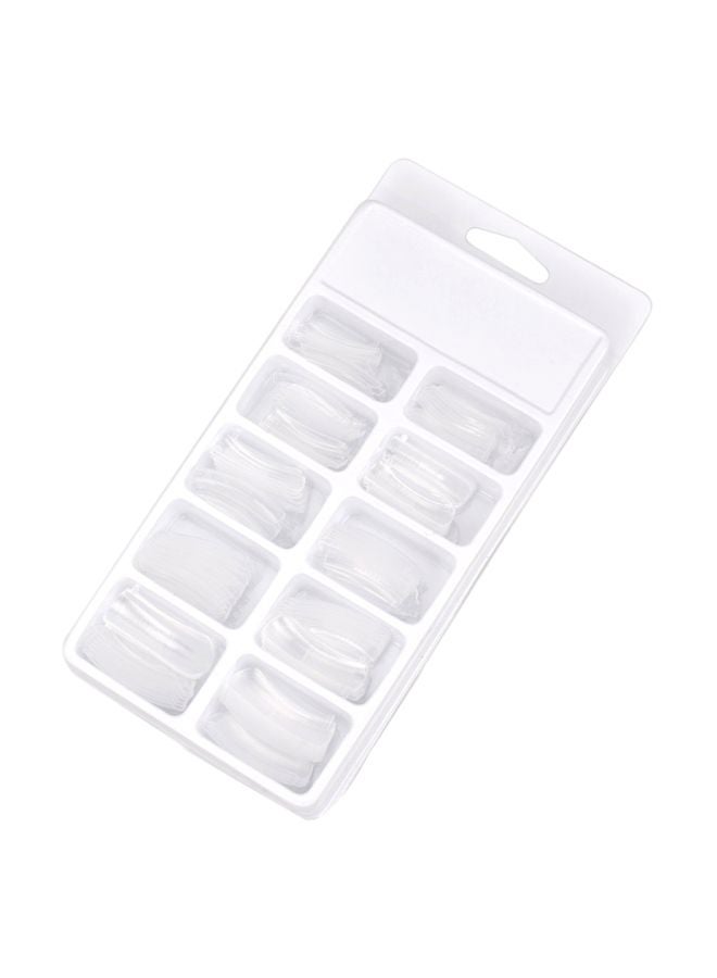 100-Piece False Nails Clear - Image 1
