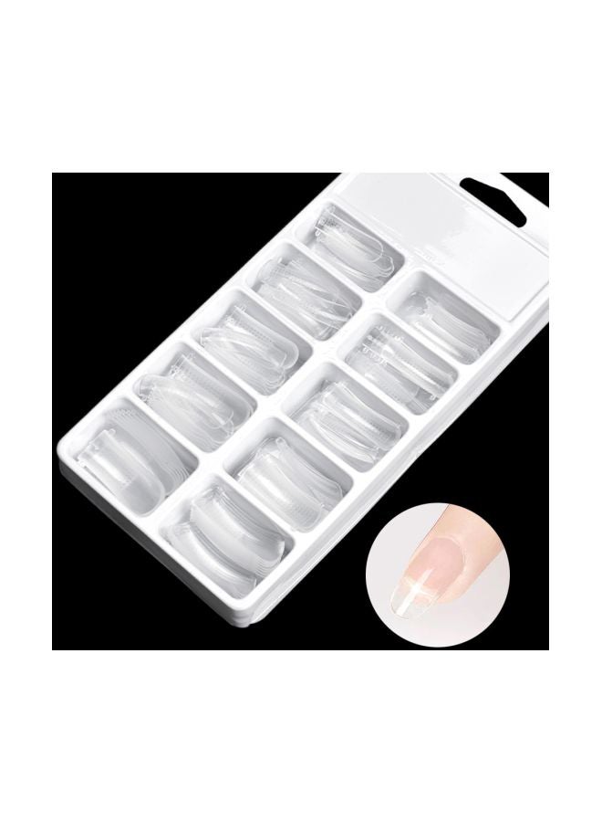 100-Piece False Nails Clear - Image 3