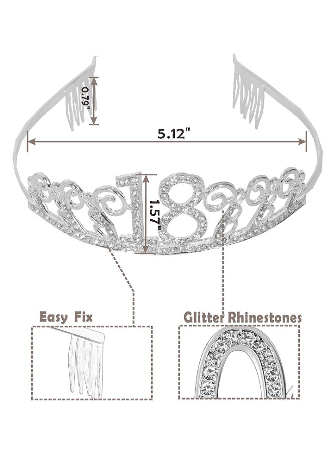 MEANT2TOBE It’s My 18th Birthday Printed Sash With Tiara - Image 4