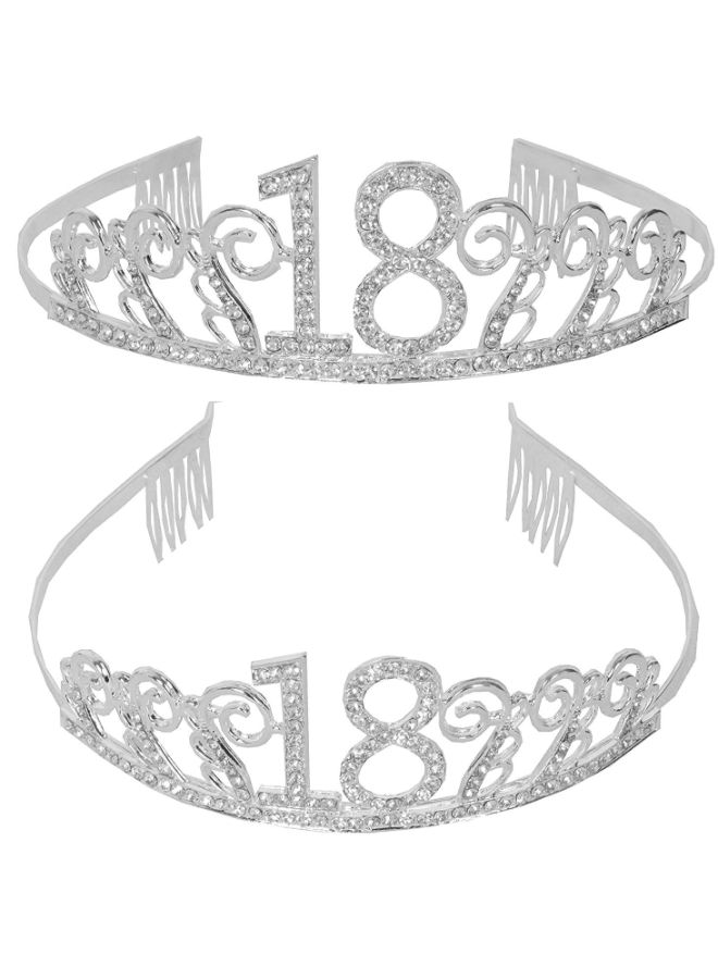 MEANT2TOBE It’s My 18th Birthday Printed Sash With Tiara - Image 2