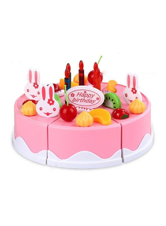 Toyshine 75-Piece Pretend Play Music And Light Fruit Birthday Cake Set - Image 3