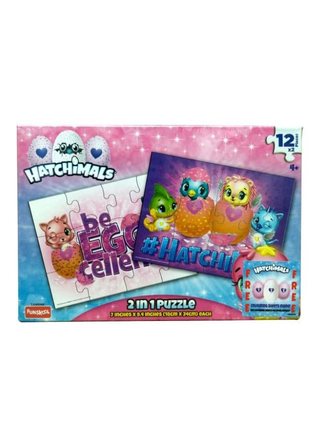 HATCHIMALS - Pack Of 24 2-In-1 Puzzle 9434000 - Image 1