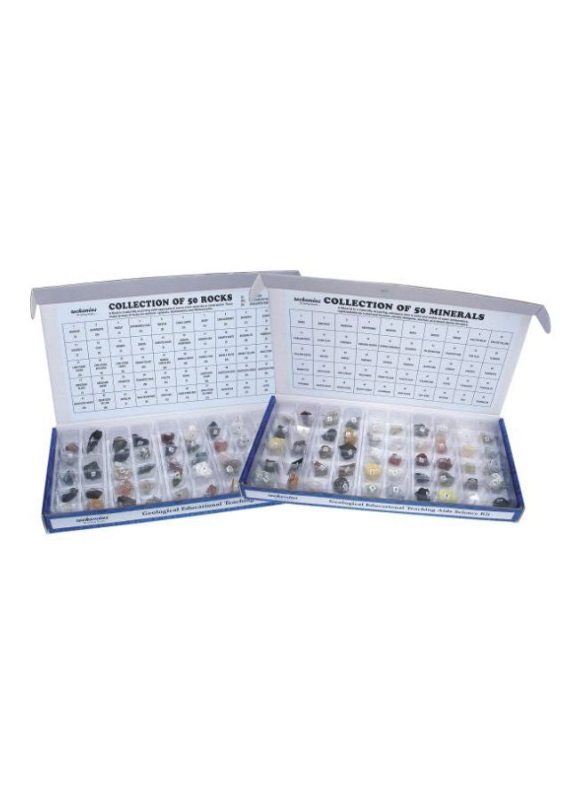 مجموعة قطع صخور ومعادن من 100 قطعة طراز RM100PTA