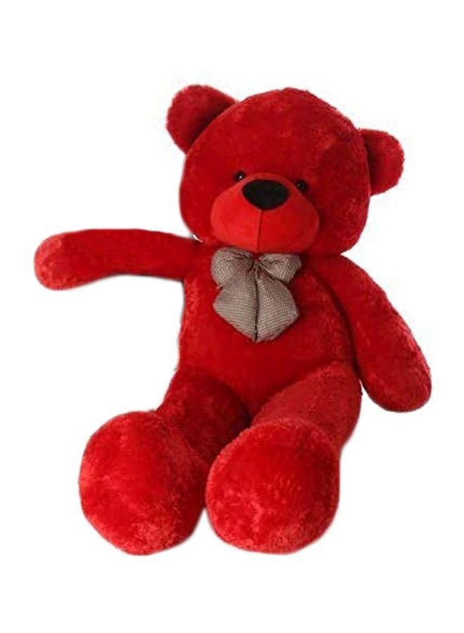 Plush Teddy Bear With Ribbon Bow - Image 1