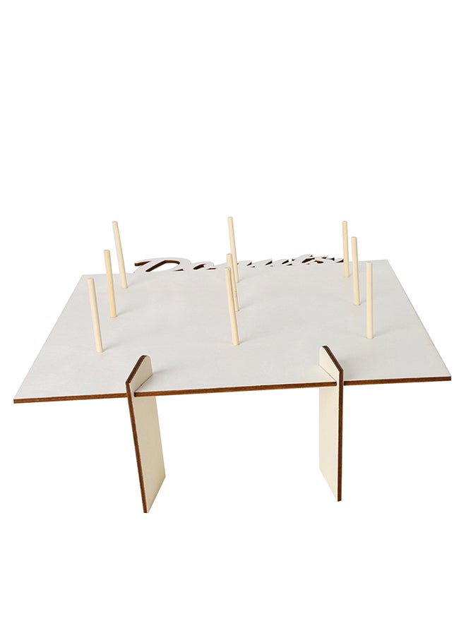 حامل دونات من الخشب لتزيين المنزل بسعة 9 لترات بيج 40.00x1.20x30.00سم - Image 3