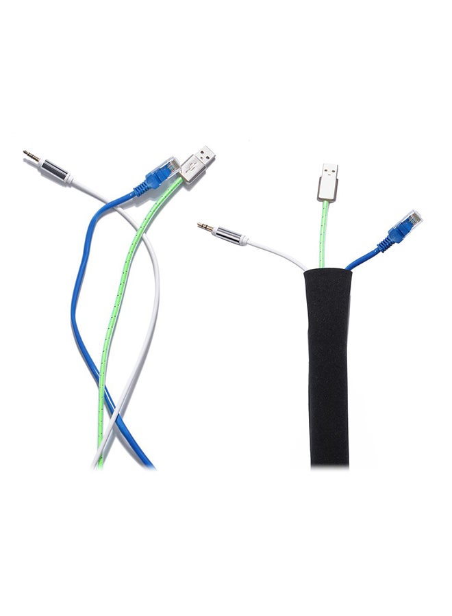 Cable Concealer Management Sleeve Wire Organizer Multicolour 17.50x10.00x12.00cm  - Image 1