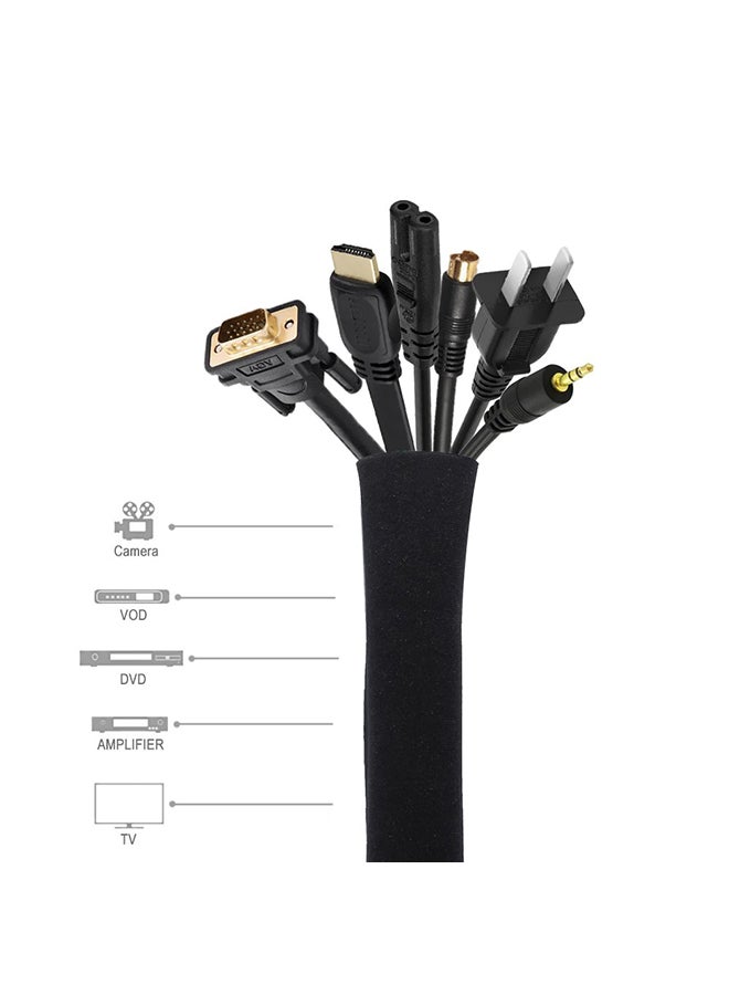 Cable Concealer Management Sleeve Wire Organizer Multicolour 17.50x10.00x12.00cm  - Image 2