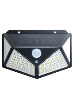 Solar Powered Motion Sensor Outdoor Wall Lamp Black/Clear