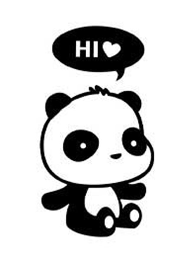 شاربدو ملصق جداري بتصميم دب لطيف مع حروف للزينة أسود 15 x 8سم - Image 1