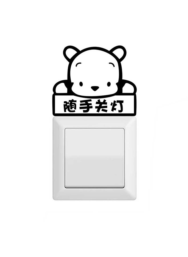 شاربدو ملصق جداري على شكل دب للتزيين أسود 9 x 10سم - Image 2