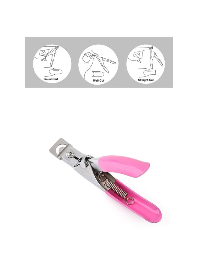 قصافة أظافر من الستانلس ستيل وردي / فضي - Image 2