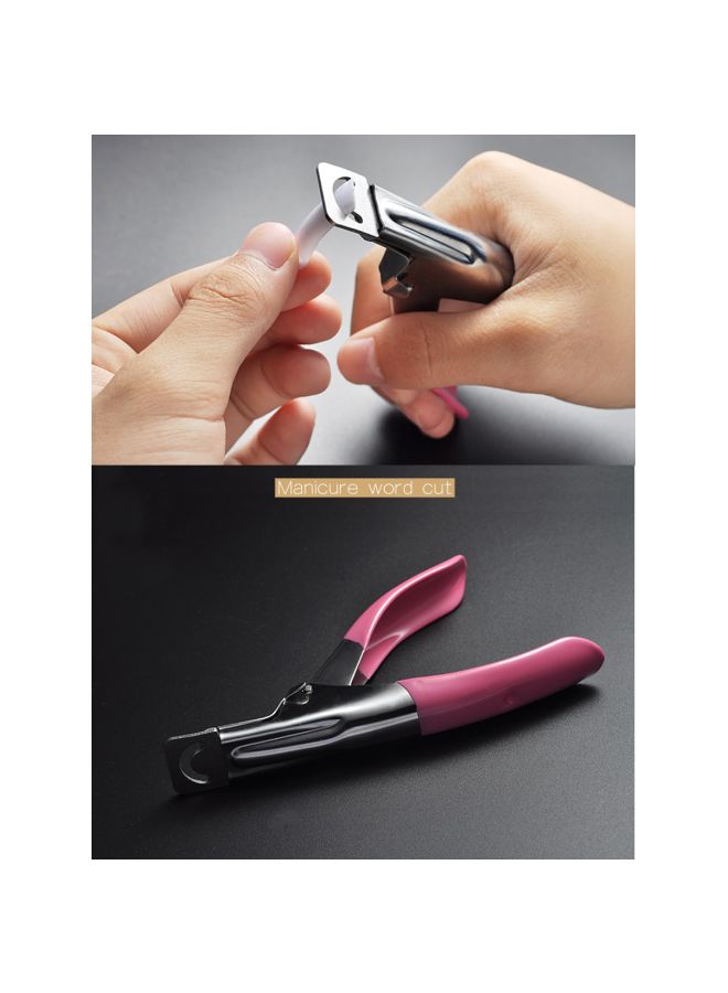 قصافة أظافر من الستانلس ستيل وردي / فضي - Image 3