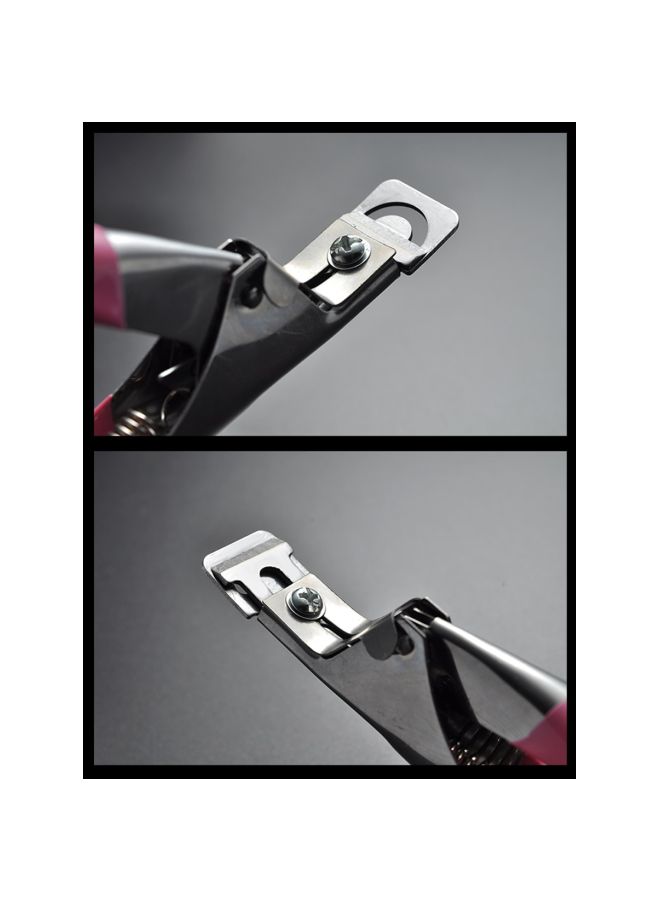 قصافة أظافر من الستانلس ستيل وردي / فضي - Image 4